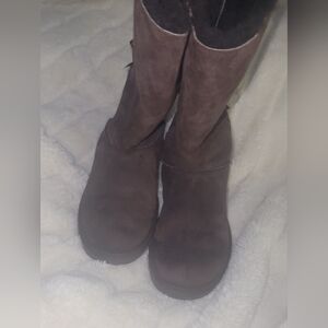UGG Black and Brown Suede Boots